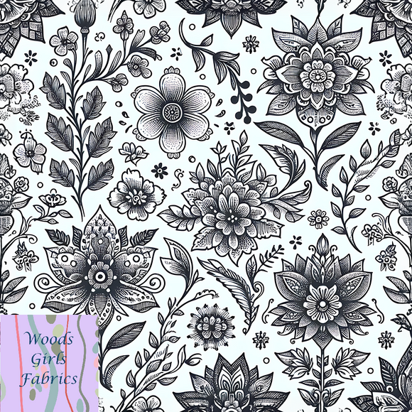 B & W Paisley PUL