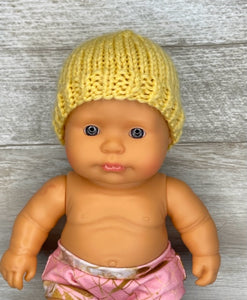 XX Small Yellow Doll Beanie (21cm doll)