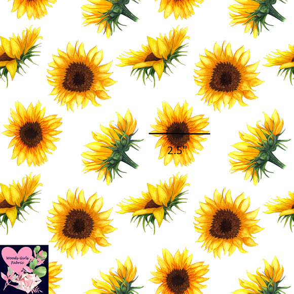 White Sunflower PUL