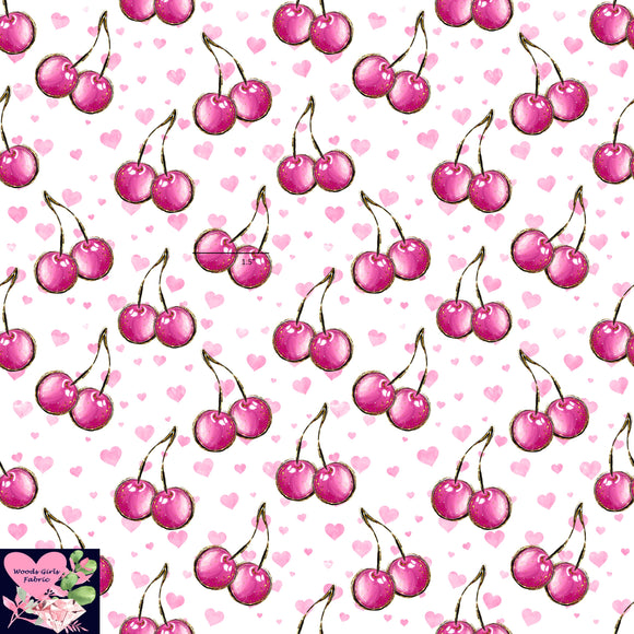 Cherries Woven Cotton Twill Retail
